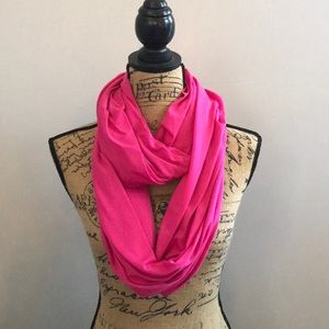 Pink infinity scarf
